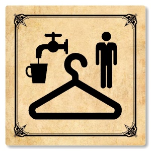 Šatna muži, 148x148mm, pergamen, Nebraska